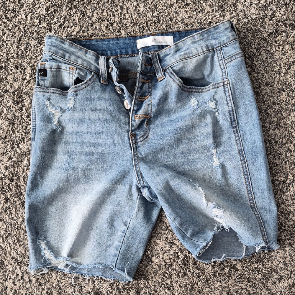 KanCan Light Blue High Waist Women Shorts